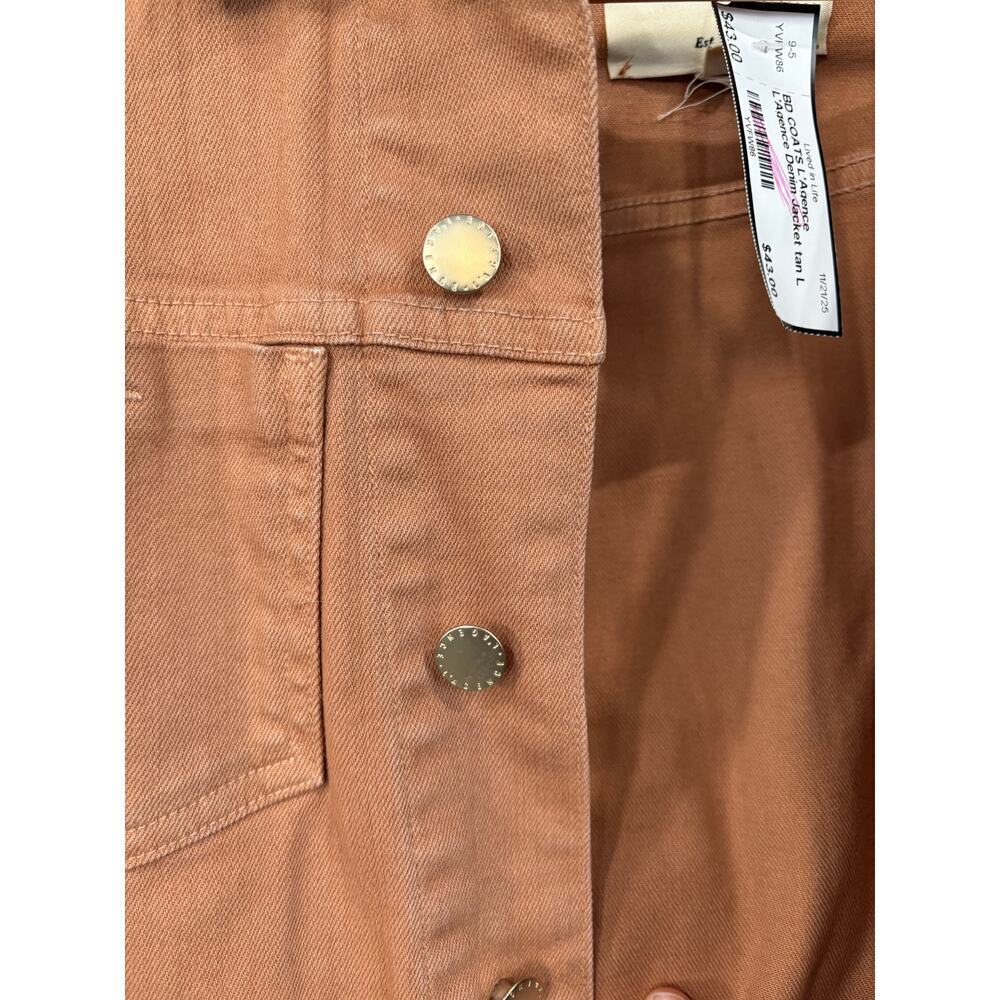 L'Agence Janelle Denim Jacket Size L - Picture 3 of 5
